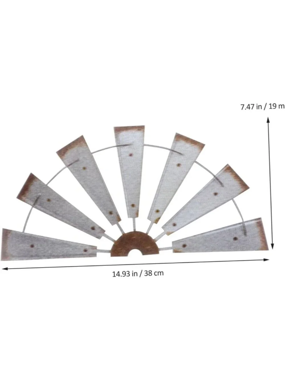 Rustic Metal Windmill Wall Decor | Farmhouse Pendant Art for Living Room